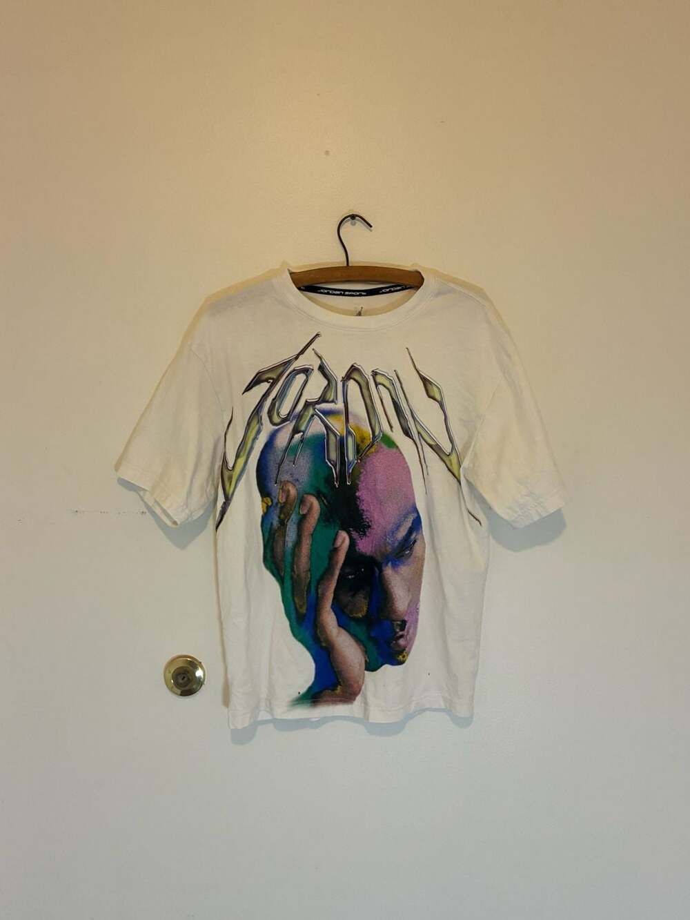 Jordan Sport Dri-Fit Think Graphic T-Shirt Size S White